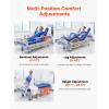 VEVOR Premium 3 Function Full Electric Hospital Bed, ICU Electric Medical Bed with Backrest, Legrest & Height Adjustment, 5″ Locking Casters, High-Density Mattress for Home Hospital, 550LBS Loading(84x38x34inch)