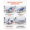 VEVOR Premium 3 Function Full Electric Hospital Bed, ICU Electric Medical Bed with Backrest, Legrest & Height Adjustment, 5″ Locking Casters, High-Density Mattress for Home Hospital, 550LBS Loading(85x42x33inch)