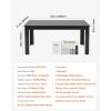 VEVOR Rectangle Dining Table, 63 inch Length Large Wood Tables for 4-6 Person, Modern Dinner Furniture, Conference Desk Supporting for 330LBS, for Home Kitchen Living Room, Black(Only Table)