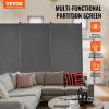 VEVOR Room Divider, 4 Panel Room Divider, 136″ W Folding Privacy Screen and Portable Partition Divider for Room Separation, Freestanding Room Partitions for Office, Bedroom, Study, Grey(Grey)