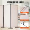 VEVOR Room Divider, 4 Panel Room Divider, 136″ W Folding Privacy Screen and Portable Partition Divider for Room Separation, Freestanding Room Partitions for Office, Bedroom, Study, Grey(Beige)