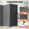 VEVOR Room Divider, 4 Panel Room Divider, 136″ W Folding Privacy Screen and Portable Partition Divider for Room Separation, Freestanding Room Partitions for Office, Bedroom, Study, Grey(Grey)
