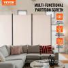 VEVOR Room Divider, 4 Panel Room Divider, 136″ W Folding Privacy Screen and Portable Partition Divider for Room Separation, Freestanding Room Partitions for Office, Bedroom, Study, Grey(Beige)