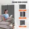 VEVOR Room Divider, 4 Panel Room Divider, 136″ W Folding Privacy Screen and Portable Partition Divider for Room Separation, Freestanding Room Partitions for Office, Bedroom, Study, Grey(Grey)