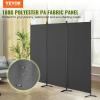 VEVOR Room Divider, 4 Panel Room Dividers and Folding Privacy Screens, Fabric Partition Room Dividers for Office, Bedroom, Dining Room, Study, Freestanding, Grey(Grey)