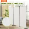 VEVOR Room Divider, 4 Panel Room Dividers and Folding Privacy Screens, Fabric Partition Room Dividers for Office, Bedroom, Dining Room, Study, Freestanding, Grey(White)