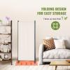 VEVOR Room Divider, 4 Panel Room Dividers and Folding Privacy Screens, Fabric Partition Room Dividers for Office, Bedroom, Dining Room, Study, Freestanding, Grey(White)