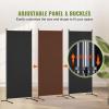 VEVOR Room Divider, 4 Panel Room Dividers and Folding Privacy Screens, Fabric Partition Room Dividers for Office, Bedroom, Dining Room, Study, Freestanding, Grey(Black)