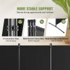 VEVOR Room Divider, 4 Panel Room Dividers and Folding Privacy Screens, Fabric Partition Room Dividers for Office, Bedroom, Dining Room, Study, Freestanding, Grey(Black)