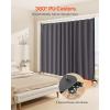 VEVOR Room Divider, Portable Panel Room Divider with Wheels Curtain Divider Stand, Freestanding Room Divider Privacy Screen for Office, Bedroom, Dining Room, Study, Brown(Grey)