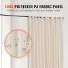 VEVOR Room Divider, Portable Panel Room Divider with Wheels Curtain Divider Stand, Freestanding Room Divider Privacy Screen for Office, Bedroom, Dining Room, Study, Brown(Beige)