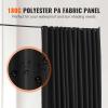 VEVOR Room Divider, Portable Panel Room Divider with Wheels Curtain Divider Stand, Freestanding Room Divider Privacy Screen for Office, Bedroom, Dining Room, Study, Brown(Black)