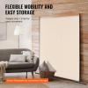 VEVOR Room Divider, Single Panel Room Divider, 6FT Privacy Screen Indoor, Partition Divider for Room Separation, Freestanding Room Divider Panel for Office, Bedroom, Black(Beige)