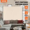 VEVOR Room Divider, Single Panel Room Divider, 6FT Privacy Screen Indoor, Partition Divider for Room Separation, Freestanding Room Divider Panel for Office, Bedroom, Black(Beige)