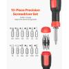 VEVOR Screwdriver Set, 13 in 1 Magnetic Multi Bit Mini Nut Driver Set, Phillips, Flat Head, Torx, Square Bits for Men, Manual Precision Repair Tool Kit for Sockets, Furniture, Home Appliances, Cars(13 in 1 – Storage Handle Type)