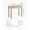 VEVOR Small Desk with Drawers, Kids Desk for Bedroom, Wooden Simple Study Table for Drawing, Reading, Writing, Rectangle MDF Furniture Study Storage Table for Home, Office, White + Wood(34.25″d X 15.55″w X 29.57″h)