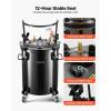 VEVOR Spray Paint Pressure Pot, 0.5 Gal/2 L Pressure Pot Paint Sprayer, φ1.8mm + φ3mm Two Spray Guns Central Pneumatic Sprays Gun with Two 9.8 FT/3 m Hoses for Furniture, Car, Fence, Max 45 Psi(30L-Pneumatic + 4 Casters)