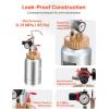 VEVOR Spray Paint Pressure Pot, 0.5 Gal/2 L Pressure Pot Paint Sprayer, φ1.8mm + φ3mm Two Spray Guns Central Pneumatic Sprays Gun with Two 9.8 FT/3 m Hoses for Furniture, Car, Fence, Max 45 Psi(2L-Pneumatic)