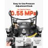 VEVOR Spray Paint Pressure Pot, 0.5 Gal/2 L Pressure Pot Paint Sprayer, φ1.8mm + φ3mm Two Spray Guns Central Pneumatic Sprays Gun with Two 9.8 FT/3 m Hoses for Furniture, Car, Fence, Max 45 Psi(40L-Pneumatic + 4 Casters)