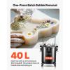 VEVOR Spray Paint Pressure Pot, 0.5 Gal/2 L Pressure Pot Paint Sprayer, φ1.8mm + φ3mm Two Spray Guns Central Pneumatic Sprays Gun with Two 9.8 FT/3 m Hoses for Furniture, Car, Fence, Max 45 Psi(40L-Pneumatic + 4 Casters)