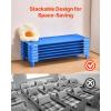 VEVOR Stackable Kiddie Cot, 6 Pack Portable Toddler Nap Cots, Standard Size 52″ L x 23″ W Daycare Cots for Kids, Preschool Classroom Daycare Beds for Sleeping, Resting, Naptime, Blue(52″ L x 23″ W – 6Pcs)
