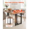VEVOR Table Legs, 29.1″ H x 17.7″ W Square T Shape Steel Furniture Legs, Modular Design, Easy Assembly, 2204 lbs Max Load Heavy Duty, for Home Office Desk, Dinner Table, Workbenches, Set of 2, Black