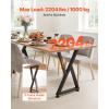 VEVOR Table Legs, 29.1″ H x 18.6″ W Steel Furniture Legs, Modular Design, Easy Assembly, 2204 lbs Max Load Heavy Duty, Z Shape for Home Office Desk DIY, Coffee Dinner Tables, Workbench,2 PCS, Black