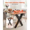 VEVOR Table Legs, 29.5″ H x 23.6″ W Steel Furniture Legs, Modular Design, Easy Assembly, 2204 lbs Max Load Heavy Duty, for Home Office Desk, Coffee Dinner Bar Tables, Workbench,2 PCS, X Frame, Black
