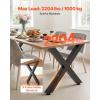 VEVOR Table Legs, 29.5″ H x 31.1″ W Steel Furniture Legs, Modular Design, Easy Assembly, 2204 lbs Max Load Heavy Duty, for Home Office Desk, Coffee Dinner Bar Tables, Workbench,2 PCS, X Frame, Black