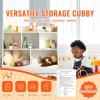 VEVOR Toy Storage Organizer, Wooden Kids Bookshelf with Storage, Toy Storage Cabinet with 2 Mobile Drawers, Kids Storage Organizer for Bedroom, Nursery, Living Room, Entryway, Preschool, White(5-cubby)