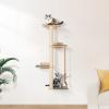 VEVOR Wall Mounted Cat Shelves, Cat Wall Shelves and Perches with Jumping Boards, Cat Beds, Hammocks & Cat Tree, Cat Furniture and Shelves up to 40 lbs for Sleeping, Playing, Climbing, Set of 9(Fixed)