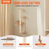 VEVOR Wall Mounted Cat Shelves, Cat Wall Shelves and Perches with Jumping Boards, Cat Beds, Hammocks & Cat Tree, Cat Furniture and Shelves up to 40 lbs for Sleeping, Playing, Climbing, Set of 9(Fixed)