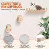 VEVOR Wall Mounted Cat Shelves, Cat Wall Shelves and Perches with Jumping Boards, Cat Beds, Hammocks & Cat Tree, Cat Furniture and Shelves up to 40 lbs for Sleeping, Playing, Climbing, Set of 9(Free)