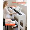 VEVOR Weighted Digital Piano, 88 Keys Fully Weighted, Electric Piano Keyboard with Furniture Stand, Power Adapter, Triple Pedal, Record Function, 280 Tones, Wireless Connection, for Beginners, White(White)