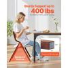 VEVOR Wooden Folding Chairs with Cushion, Set of 2, Portable Foldable Cushion Chair with Wooden Frame, Modern Padded Dining Chair for Kitchen, Office, Wedding, Party, Dining Room, Easy Assembly, Beige(Walnut+beige)