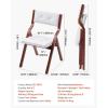 VEVOR Wooden Folding Chairs with Cushion, Set of 2, Portable Foldable Cushion Chair with Wooden Frame, Modern Padded Dining Chair for Kitchen, Office, Wedding, Party, Dining Room, Easy Assembly, Beige(Walnut+beige)