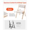 VEVOR Wooden Folding Chairs with Cushion, Set of 4, Portable Foldable Cushion Chair with Wooden Frame, Modern Padded Dining Chair for Kitchen, Office, Wedding, Party, Dining Room, Easy Assembly, Beige