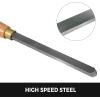 VEVOR Woodworking Lathe Chisel Set 8 Pieces HSS Steel Blades Wood Turning Tools Wooden Case for Storage for Carving Root Furniture One Free Chisel(8pcs)