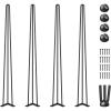 Happybuy Hairpin Table Legs 36 in Black Set of 4 Desk Legs 220 lbs Load Capacity Each Leg Hairpin Desk Legs 3 Rods for Bench Desk Dining End Table Chairs Carbon Steel DIY Heavy Duty Furniture Legs