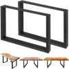 VEVOR 28 Inch Adjustable Furniture Legs, Square Reinforced Steel Office Table Legs Set of 2 for DIY, Max Load 1000 lbs Heavy Duty Desk Legs, Quick Instalation & Rich Accessories Legs Black(28″H x 35″W)