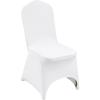 VEVOR 50 Pcs Black Chair Covers Polyester Spandex Stretch Slipcovers for Wedding Party Dining Banquet Arched-Front Chair Covers(White-b)