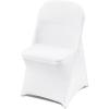 VEVOR 50 Pcs Black Chair Covers Polyester Spandex Stretch Slipcovers for Wedding Party Dining Banquet Arched-Front Chair Covers(White-c)