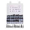 VEVOR 566 Pcs Bolts and Nuts Assortment Kit, Imperial Machine Screws and Flat Washers, Alloy Steel 1/4-20,5/16-18,3/8-16, for Furniture/Equipment/Vehicle Assembly, Galvanized White(280 PCS – Metric (M6  M8  M10))