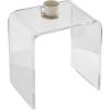 VEVOR Acrylic Side Table, U- Shaped Coffee Table, Clear Acrylic End Table with Waterfall Edges for Drink, Food, Snack Used in Living Room & Bedroom(1 Count)