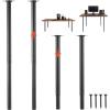 VEVOR Adjustable Table Legs, 24-40 in Round Steel Furniture Legs, 1200 lbs Max Load Heavy Duty, Quick Installation, Ideal for Home Office Desk DIY, Coffee Dinner Bar Tables, Workbenches, 4 PCS, Black