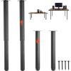 VEVOR Adjustable Table Legs, 24-40 in Square Steel Furniture Legs, 1200 lbs Max Load Heavy Duty, Quick Installation, Ideal for Home Office Desk DIY, Coffee Dinner Bar Tables, Workbenches, 4 PCS, Black