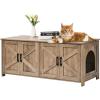 VEVOR Cat Litter Box Enclosure for 2 Cats, Litter Box Furniture Hidden 47.2in(Greige)
