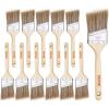 VEVOR Chalk Wax Paint Brush, 4 Piece Wax Paint Brush, Stain Brushes for Furniture, Acrylic Painting,Milk Paint,Home Decor, Natural Bristle Round Oval Chalk Paint Brushes for All Painting and Waxing(12 PCS)