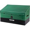 VEVOR Deck Box, 100 Gallon Outdoor Storage Box, 48.0″ x 21.5″ x 24.5″, Waterproof PP Deckbox with Aluminum Alloy Padlock, for Patio Furniture, Garden Tools, Outdoor Cushions, Gray(150gal)