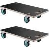 VEVOR Furniture Dolly, 551 lbs Load Capacity, Furniture Moving Dollies with 4 TPR Silent Wheels, Rectangle Multifunctional Flat Dolly for Piano Furniture Couch Washing Machine Fridge, 2 Pack, Black(22.6in X 11.4in)